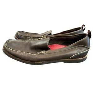 Sperry Top-Sider Mens Brown Leather Moc Toe Slip On Loafers 0812313 Size 10M